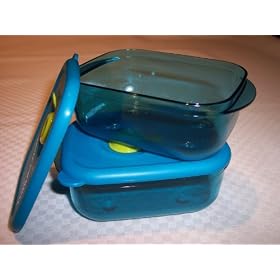Tupperware VENT N SERVE Small 1 Cup Set of 2 Blue by Tupperware