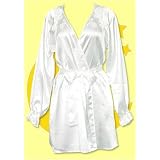 Betsey Johnson Balloon Sleeve Pearl Satin Robe - Final Sale! at Betsey Johnson
