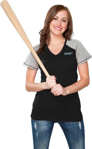Toronto Blue Jays Women's Black Energy V-Neck T-Shirt