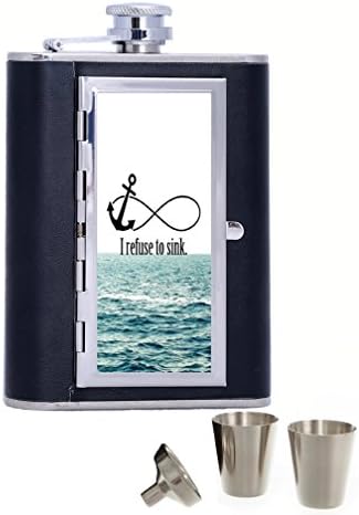 ABC 1pcs Newest Cute Custom Personalized Engraved 6oz Matte Black Stainless Steel Hip Flask Gift Box