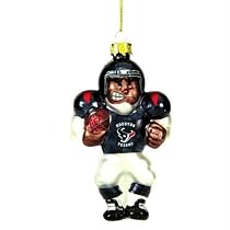 Scottish Christmas Houston Texans NFL Glass Player Ornament - 5 Inch African American