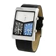 Geneva Platinum Men's 3-dial World Traveler Watch