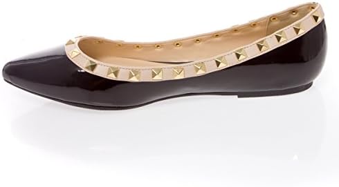 V-Luxury Womens 27-PIPPA36 Pointy Closed Toe Flat Ballerina Ballet Shoes