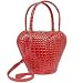 Fontanelli Bordeaux Crocodile Stamped Leather Handbag