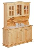 Solid Wood Large Hutch and Buffet - Unfinished FREE SHIPPING!