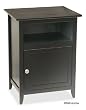 Contemporary Black Finish Solid Wood Night Stand