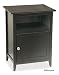 Contemporary Black Finish Solid Wood Night Stand