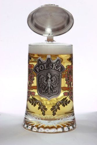 Glass & Pewter Heritage Stein - POLSKA