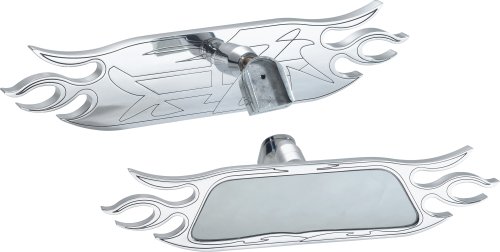 Bully BTM-031P Flame Design Billet Rear View Mirror