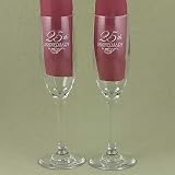 Review Yacanna  / 25th Wedding Anniversary Toasting Flutes