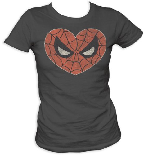  MARVEL SPIDERMAN - SPIDEY HEART - JUNIORS S/S T-SHIRT
