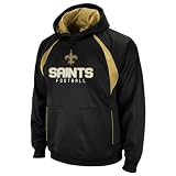 New Orleans Saints Reebok Trainer Black Hooded Sweatshirt (Small)