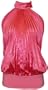 Pleated Satin Sleeveless Top