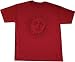 Woodcut Sam Adult Solar Sun Maroon T-Shirt Image