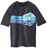 Kanu Surf Big Boys' Quantum Rashguard, Charcoal, Large (12)