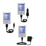 Deluxe Kit for the Toshiba e310 includes a USB cable with Car and Wall Charger - Gomadic Brand w/ TipExchange Technology