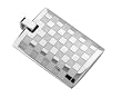 Cobra - JP008AC - Ligne Damier - Pendentif Femme + tour de cou gomme noire - Acier