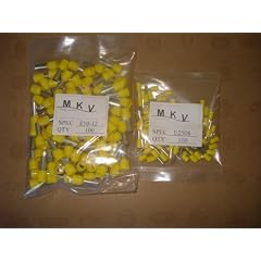 Aderendh�lsen 10qmm 100 St�ck mit Isolierung