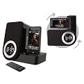 iHome Rotating Alarm Clock for iPod with Remote Control - Black (iH41BR)