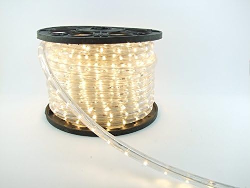 LUISHA 100ft Warm White 13mm LED Flexible Rope Light Kit for Indoor / Outdoor Lighting, Home, Garden, Patio, Shop Windows, Christmas, New Year, Wedding, Birthday, Party, Event