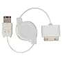 Eforcity Premium Retractable Apple iPod to Firewire/1394 Cable, White {Compat...