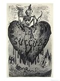 The Demonic Entity of the Succubus Portrayed as a Skeleton on a Bleeding Heart Art Styles Giclee Poster Print by Gustave Dore, 24x32