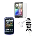 Premium Purple TPU skin case with Clear Crystal Screen Protector and Free F ....