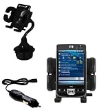 HP iPaq 211 Auto Cup Holder with Car Charger - Uses Gomadic TipExchange