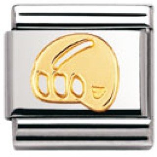 Nomination Composable Classic SPORT Edelstahl und 18K-Gold (Rugby-Helm) 030106 Preisvergleich