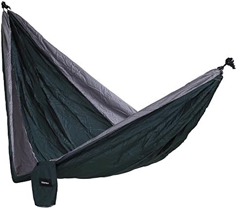 iHomor Double Camping Hammock Outdoor Parachute Camping Hammock Lightweight and Compact w/ 9ft Outfitters Atlas Strap