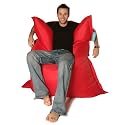 BAZAAR BAG - Giant Beanbag RED - Outdoor & Indoor - MASSIVE 180x140cm - GREAT for Garden