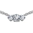 1.10 Carat Genuine Aquamarine Round Silver Necklace