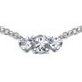 1.10 Carat Genuine Aquamarine Round Silver Necklace