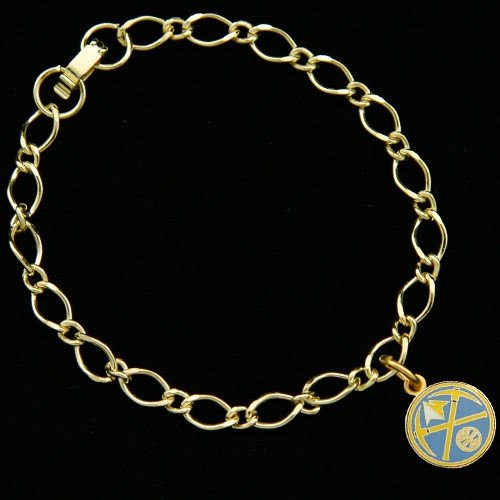 NBA Denver Nuggets Ladies Gold-Tone Charm Bracelet