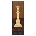 Queen Vintage Chess Piece Wall Art - 6x18"