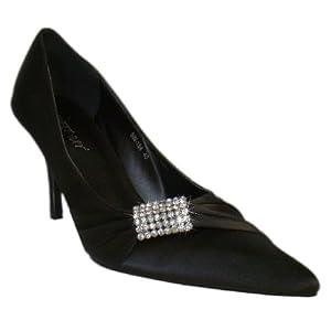 Glamour Satin Pumps-Abendschuhe