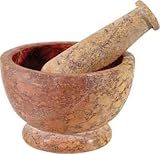 MORTAR & PESTLE - NATURAL SOAPSTONE 4"