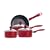 Prestige Urban Cookware Saucepan Set, Red, 4 Piece