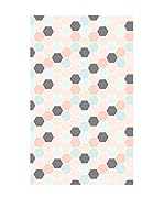 Huella deco Alfombra Bañada en Vinilo (Rosa/Gris)