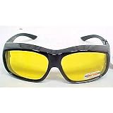 Polarized Fitover Motorcycle Riding Glasses Yellow Lens