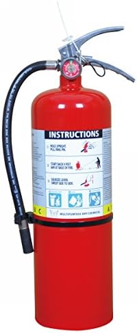 10lb Heavy Duty ABC Fire Extinguisher 4-A,60-B: C Brass Valve Stainless Steel Handle w/ Wall Hook/PD10LB-BR