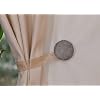 Curtain Clips, Tiebacks, or Holdbacks | Set of 2 | Stone Collection | Gray Color