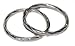 SOLID .925 STERLING SILVER HINGED HOOP EARRINGS 12mm TWIST, LEAD & NICKEL FREE!