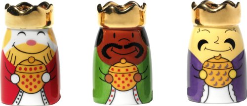 A di Alessi AMGI10SET1 Set bestehend aus drei Figuren, Porzellan Handdekoriert