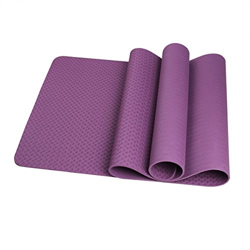 High Density Durable anti-tear Close-foam Tech Exercise Yoga Mat with Carrying Bag (Purple, 8mm 24″*72″(61cm*183cm)) High Density Durable anti-tear Close-foam Tech Exercise Yoga Mat with Carrying Bag (Purple, 8mm 24″*72″(61cm*183cm))