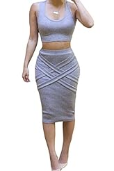 Cotton/Spandex Knee Length Bandage Dress/Bodycon Dress/Midi Dress 