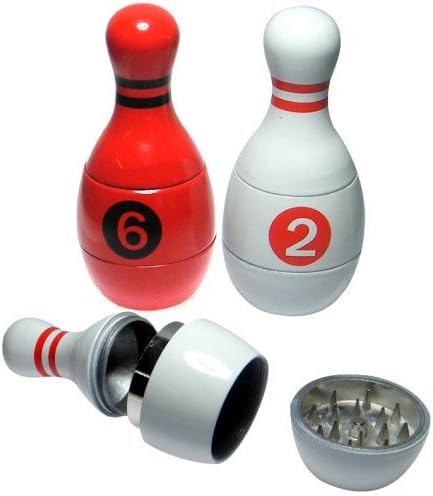 POLLEN GRINDER BOWLING PIN DESIGN ASSORED COLORS PACK OF 1