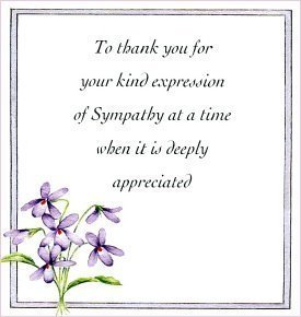 Floral thank you sympathy cards - pack of 10