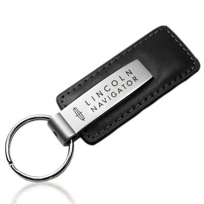 Cheap Lincoln Navigator Black Leather Key Chain