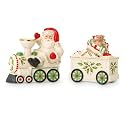 Lenox Holiday Santa & Train Salt & Pepper Set